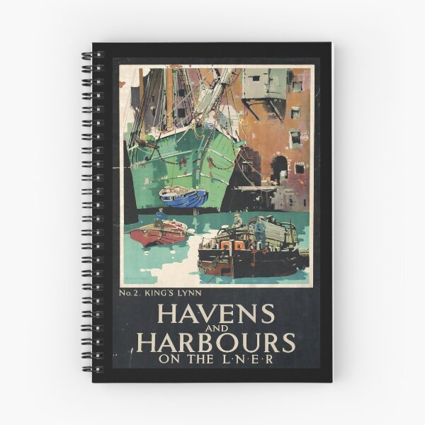 Item preview, Havens and Harbours retro poster designed and sold by CorasPosters.