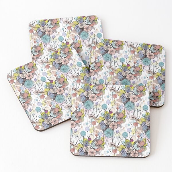 Item preview, Wildflowers Doodle Pattern With Watercolor Washes  designed and sold by Oirabot.