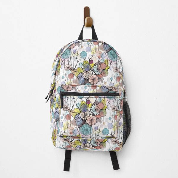 Item preview, Wildflowers Doodle Pattern With Watercolor Washes designed and sold by Oirabot.