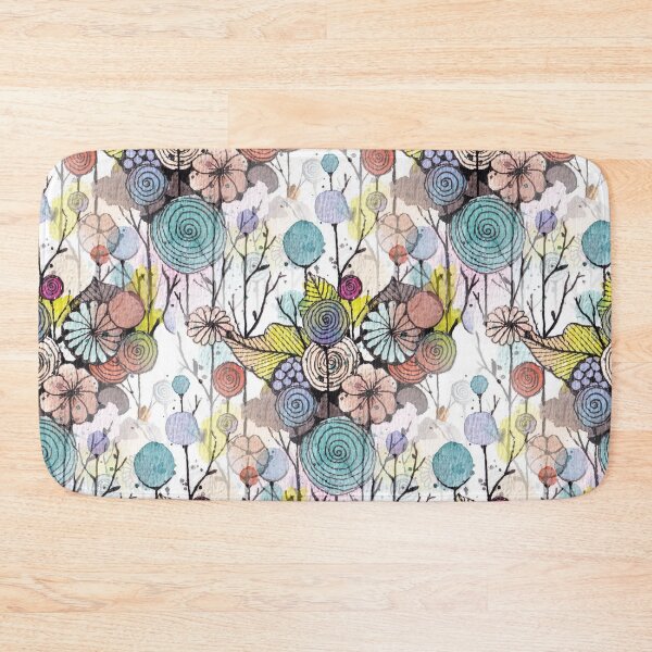 Item preview, Wildflowers Doodle Pattern With Watercolor Washes  designed and sold by Oirabot.