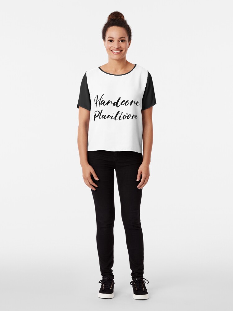 Alternate view of Hardcore Plantivore Black Chiffon Top