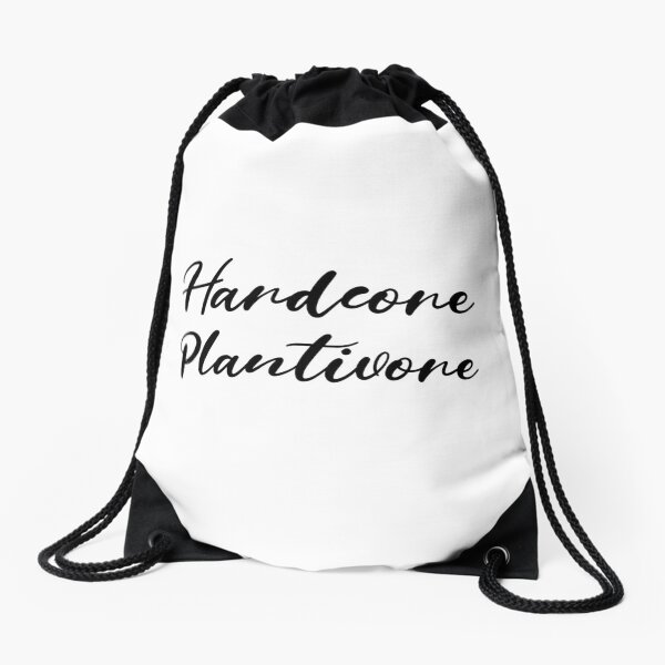 Hardcore Plantivore Black Drawstring Bag