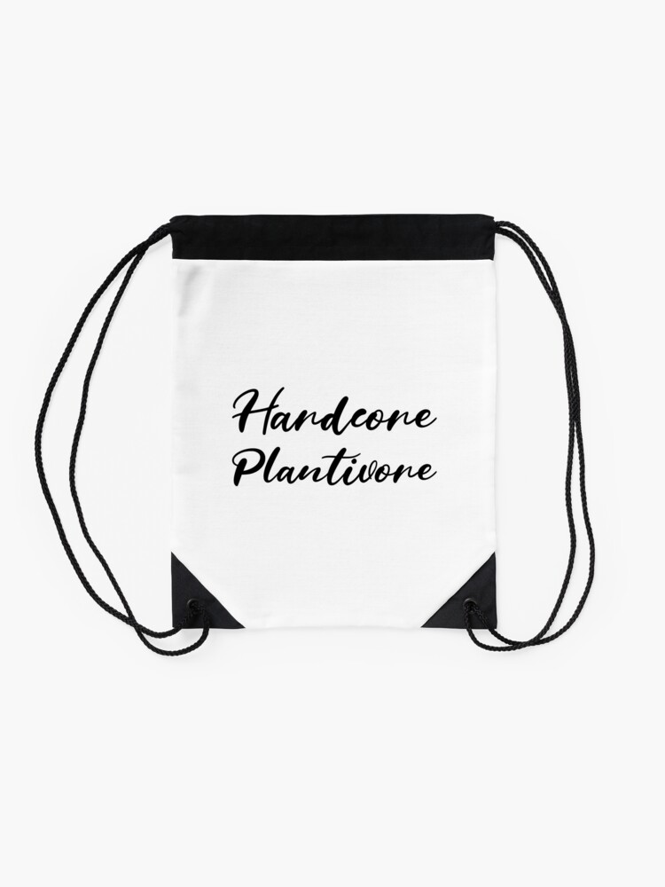 Alternate view of Hardcore Plantivore Black Drawstring Bag