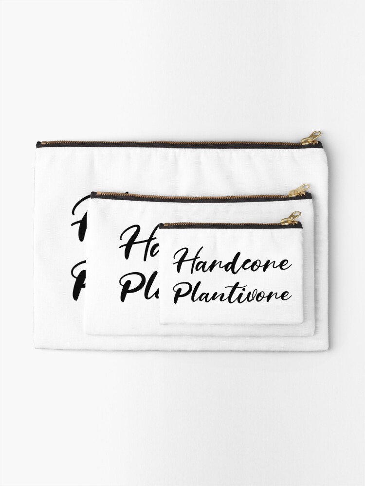 Alternate view of Hardcore Plantivore Black Zipper Pouch