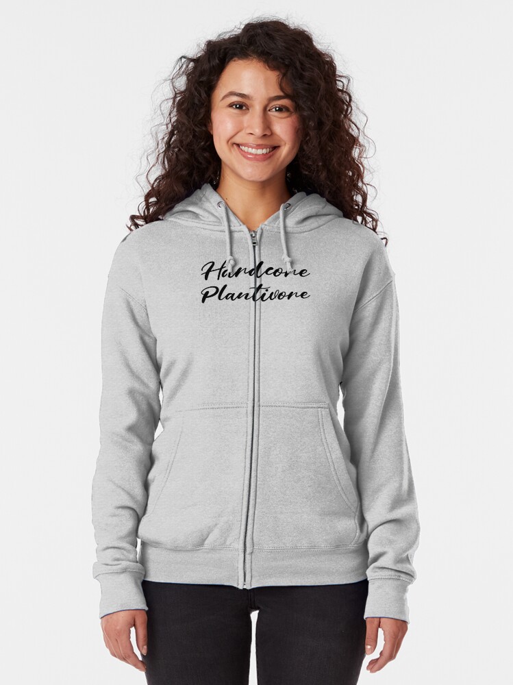 Alternate view of Hardcore Plantivore Black Zipped Hoodie