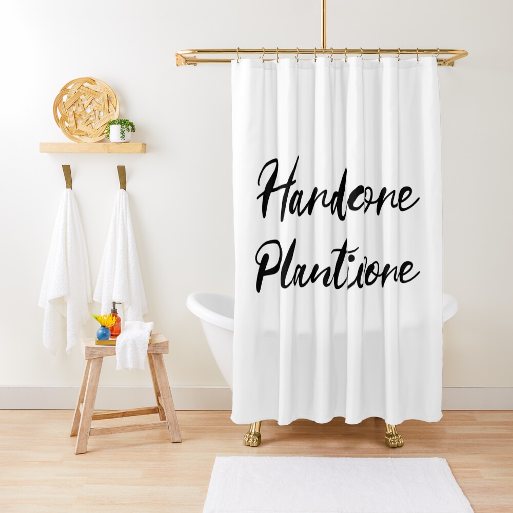 Hardcore Plantivore Black Shower Curtain