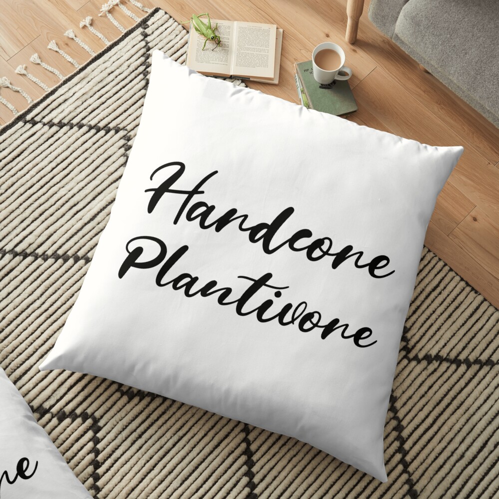 Hardcore Plantivore Black Floor Pillow