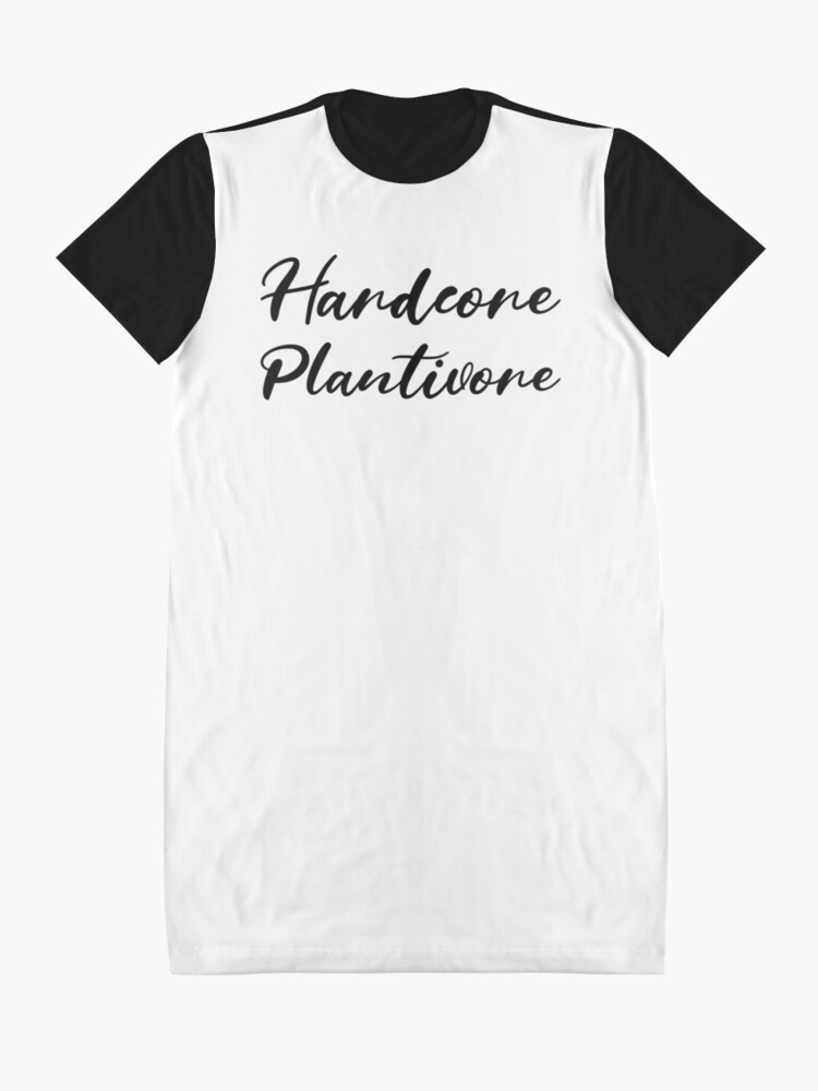 Alternate view of Hardcore Plantivore Black Graphic T-Shirt Dress