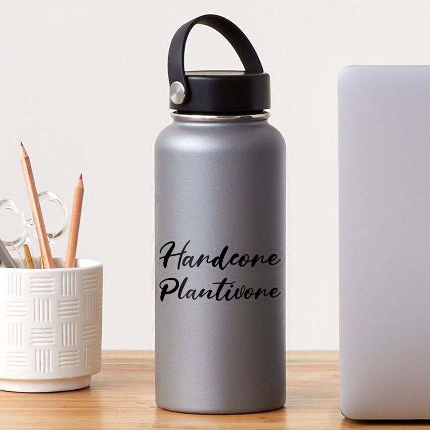Hardcore Plantivore Black Sticker