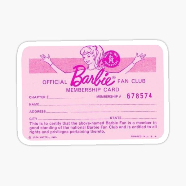 Barbie Club Sticker
