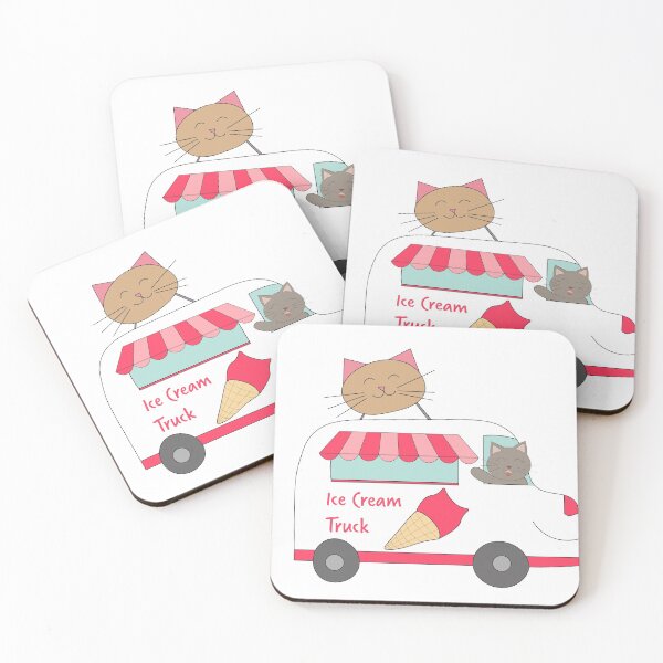 Item preview, Kitty Driving Ice Cream Truck designed and sold by Sari Castro.