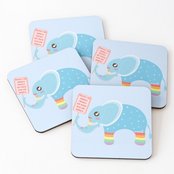 Item preview, Protect the Animals Protesting Rainbow Elephant designed and sold by twicetrader.