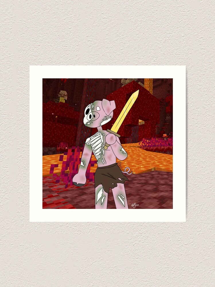 Zombie Pigman Art Print By Jaxlaxskills Redbubble