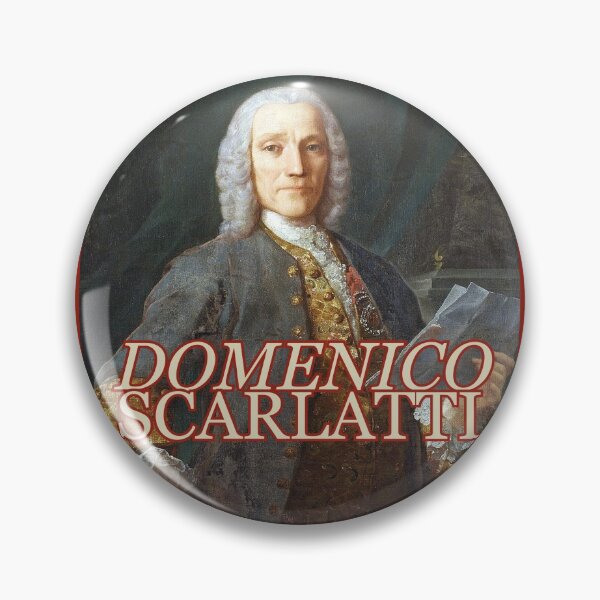 Domenico Scarlatti w/ Font and Red Trim Pin