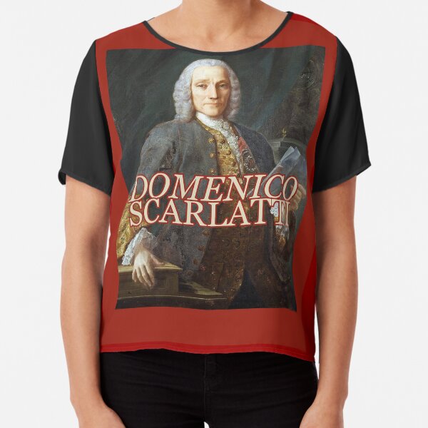 Domenico Scarlatti w/ Font and Red Trim Chiffon Top