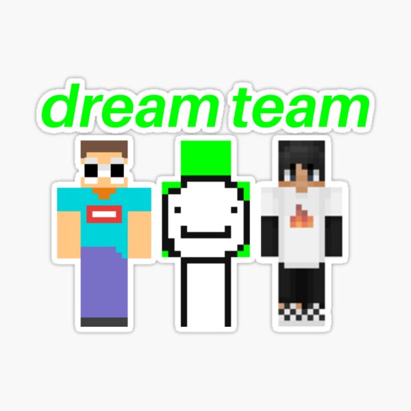 dream team minecraft skins Sticker for Sale by bestizeyy