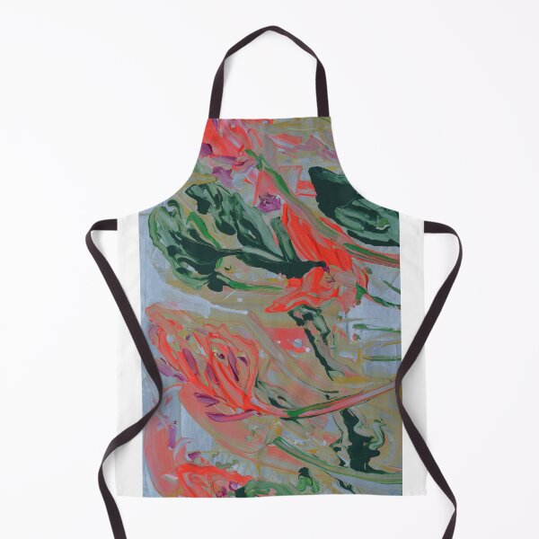 Item preview, abstract painting red green designed and sold by Fiveladiesart.