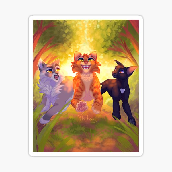 Ravenpaw, Firepaw & Greypaw (Warrior Cats) Sticker by MoonDaneka