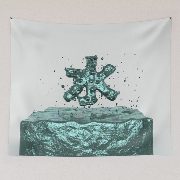 Item preview, kanji water 3d  designed and sold by kombos.