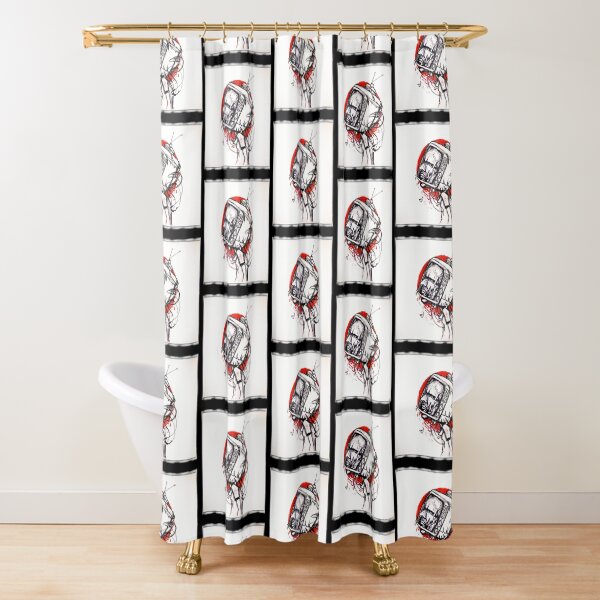TV Head 03 Shower Curtain
