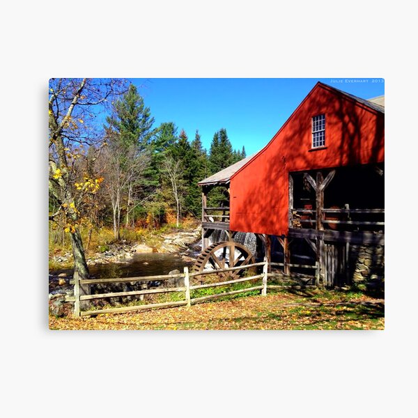 Red Grist Mill of Vermont Canvas Print