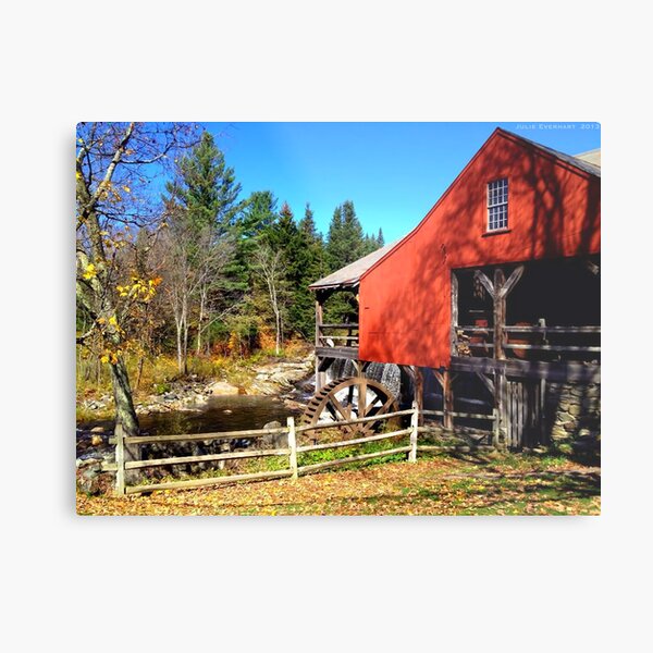 Red Grist Mill of Vermont Metal Print