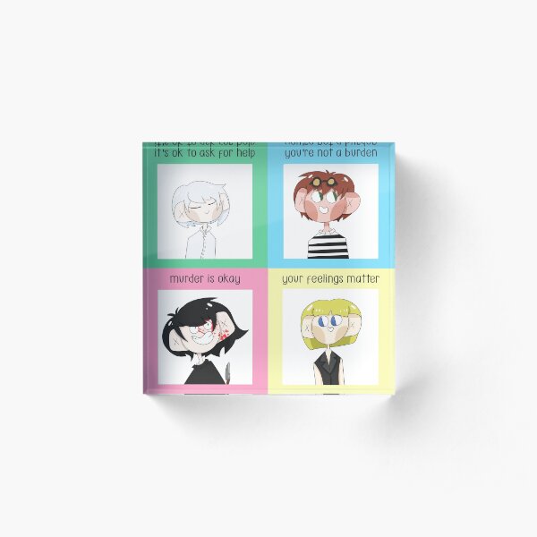MURDER IS OKAY meme Acrylic Block