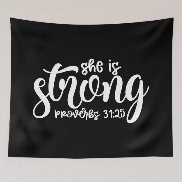 Item preview, She is Strong, Proverbs 31:25, Faith, Christian, Believer, Christian Woman designed and sold by ChristianLife.