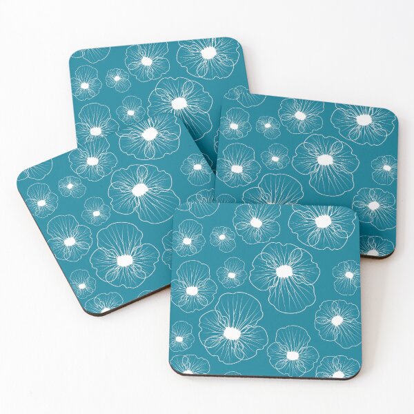 Item preview, Flower Pansies Pattern Deep Blue designed and sold by ranadigipaint.