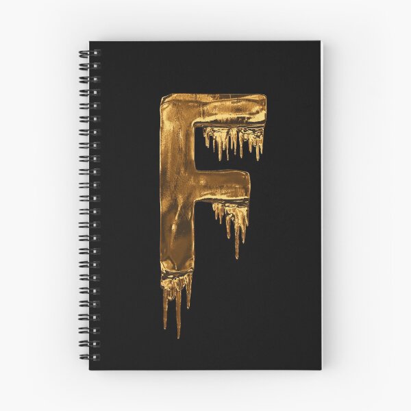Item preview, Gold Drip On Black Alphabet Letter F designed and sold by MPowerTeez.