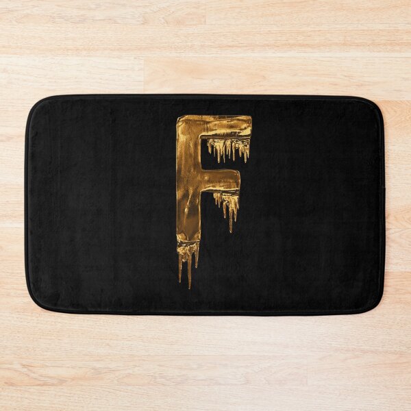 Item preview, Gold Drip On Black Alphabet Letter F designed and sold by MPowerTeez.
