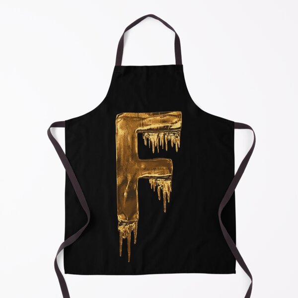 Item preview, Gold Drip On Black Alphabet Letter F designed and sold by MPowerTeez.