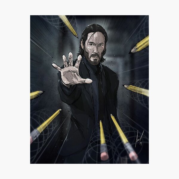 Lámina fotográfica «Keanu Reeves - John Wick + Matrix Combo Meme» de ...