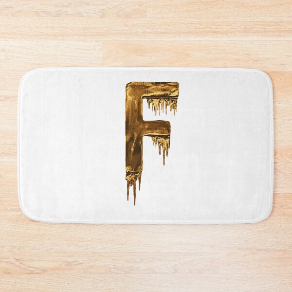 Item preview, Gold Drip On Black Alphabet Letter F designed and sold by MPowerTeez.