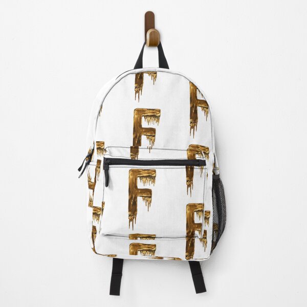 Item preview, Gold Drip On Black Alphabet Letter F designed and sold by MPowerTeez.