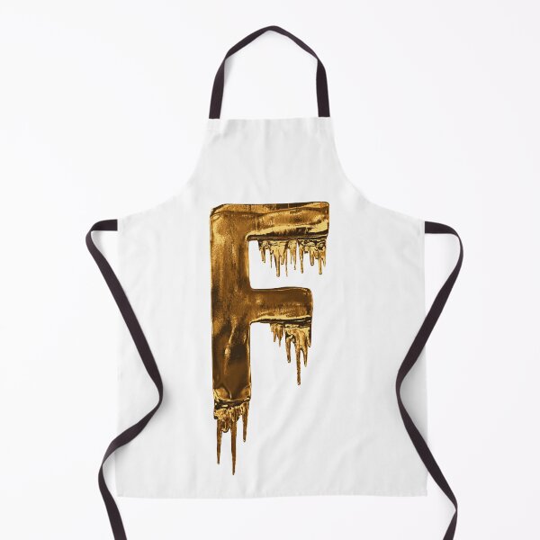 Item preview, Gold Drip On Black Alphabet Letter F designed and sold by MPowerTeez.