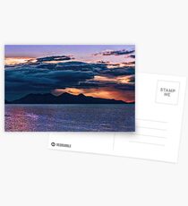Sunset storm over the Isle of Rum Postcards