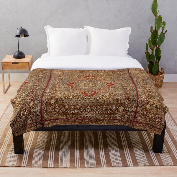 Tabriz carpet design Throw Blanket