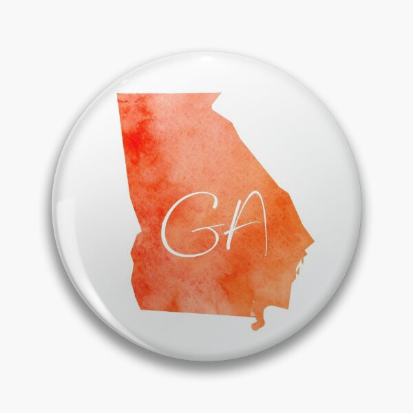Item preview, GA Georgia Peach Water Color State designed and sold by TheHobbyGirl.