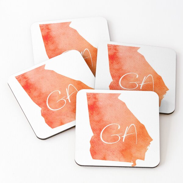 Item preview, GA Georgia Peach Water Color State designed and sold by TheHobbyGirl.
