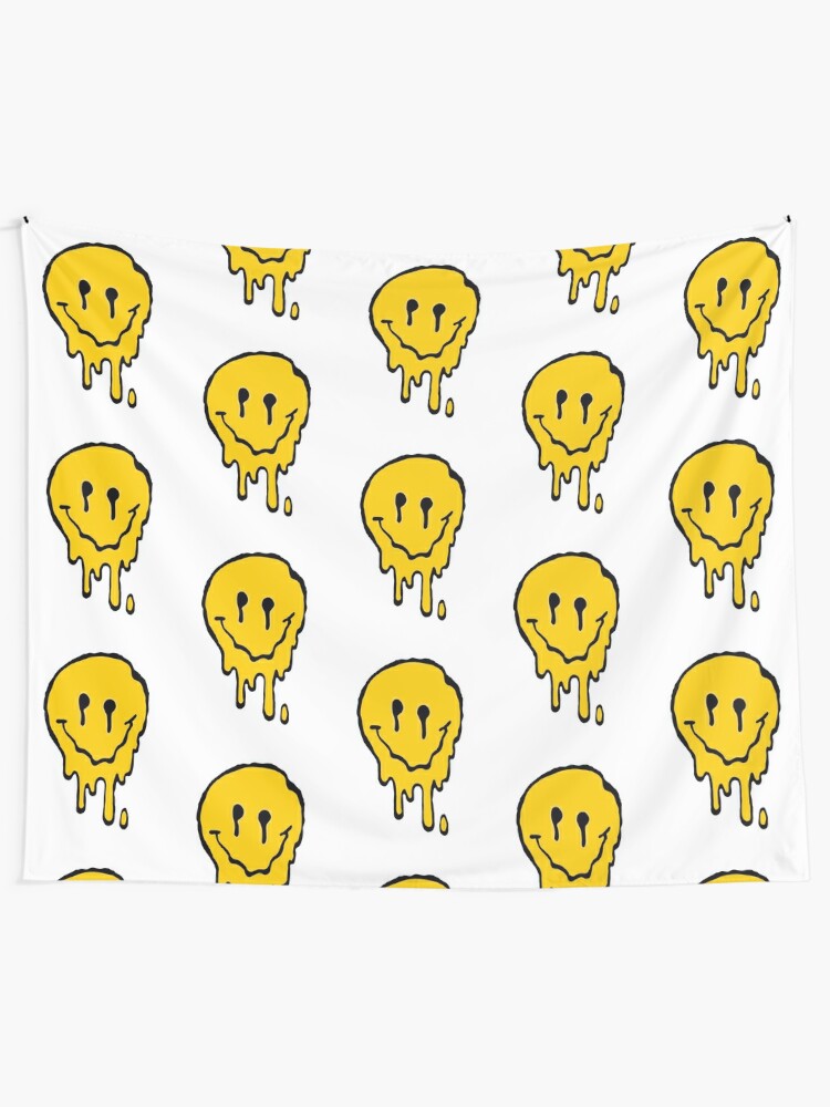 Melted Smiley Face Tapestry By Caitlinjcook Redbubble