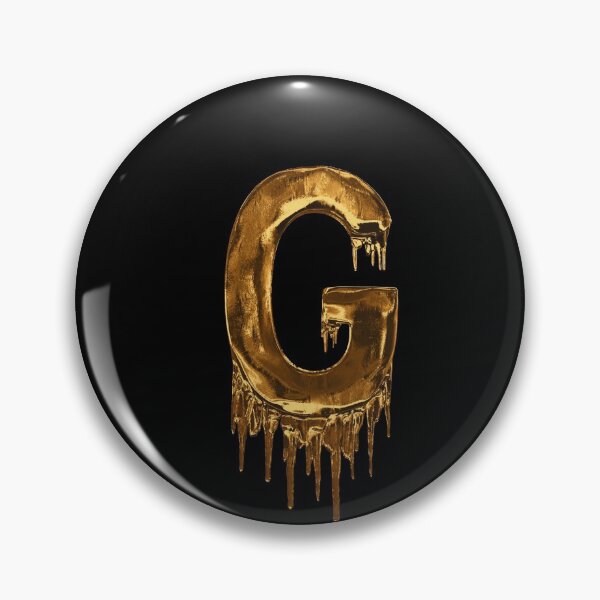 Item preview, Gold Drip On Black Alphabet Letter G designed and sold by MPowerTeez.