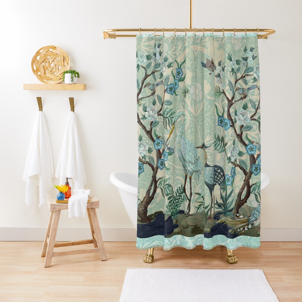 The Chinoiserie Panel Shower Curtain