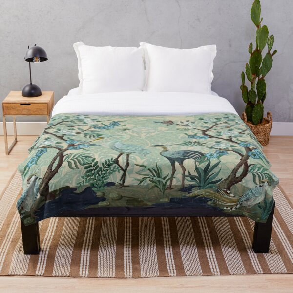 The Chinoiserie Panel Throw Blanket