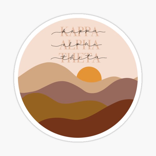 Kappa Alpha Theta Sunset Sticker