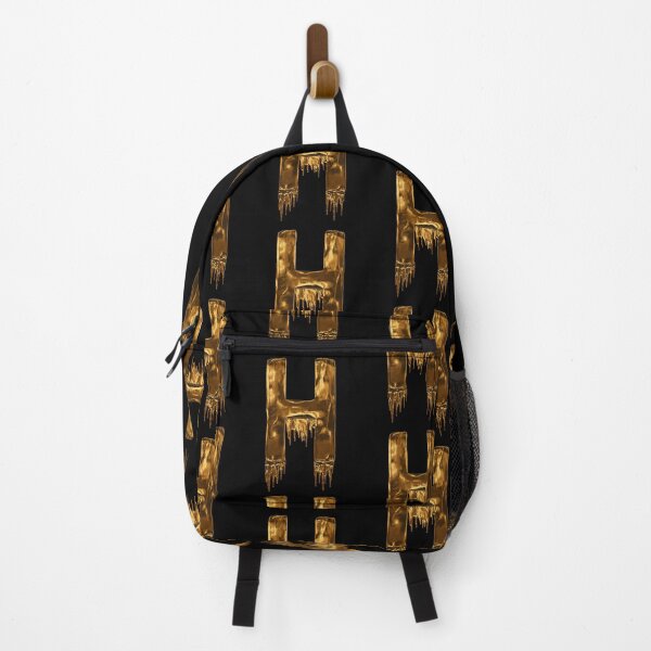 Item preview, Gold Drip On Black Alphabet Letter H designed and sold by MPowerTeez.