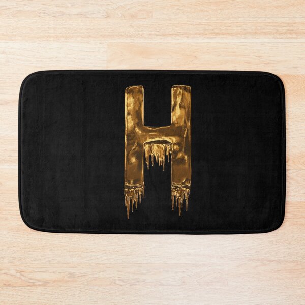 Item preview, Gold Drip On Black Alphabet Letter H designed and sold by MPowerTeez.