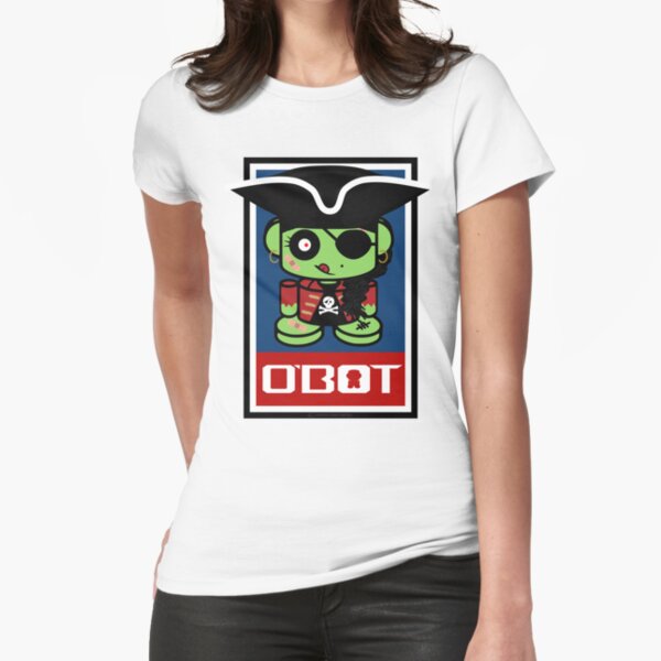 Pirate Zombie O'bot 1.1 Fitted T-Shirt