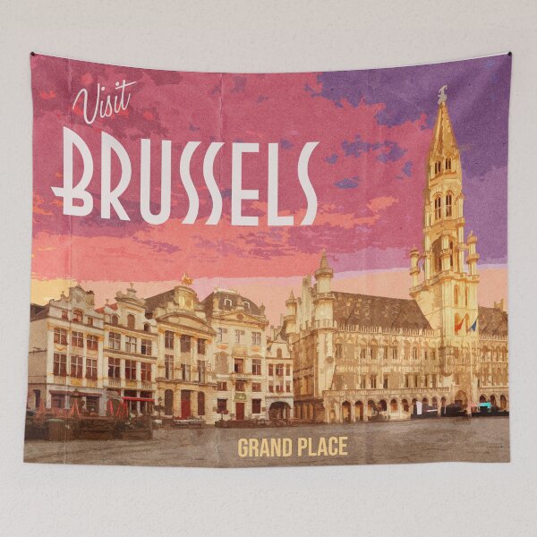 Item preview, Vintage Looking Grand Place Brussels designed and sold by Firandi.
