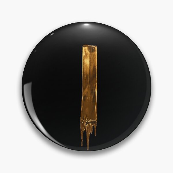 Item preview, Gold Drip On Black Alphabet Letter I designed and sold by MPowerTeez.